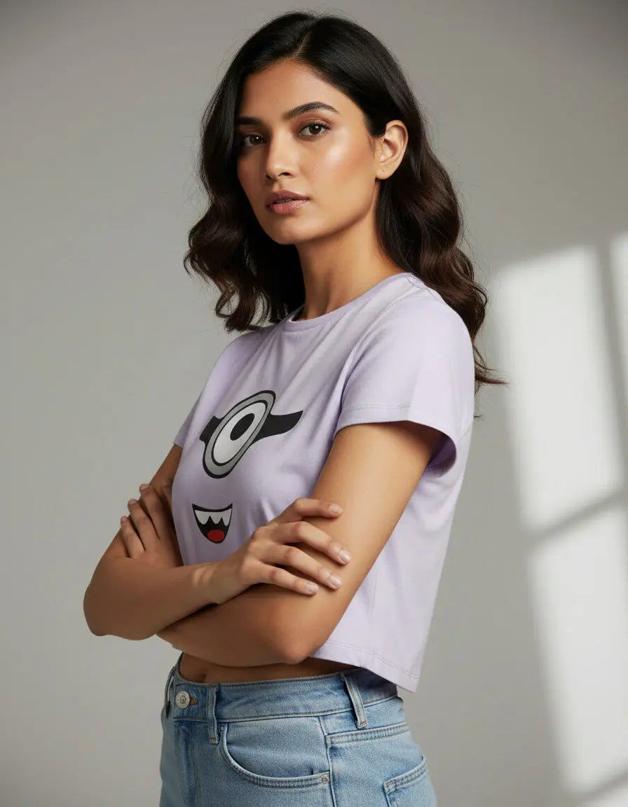 Minions - Women's Cropped T-Shirt Lazy Crow