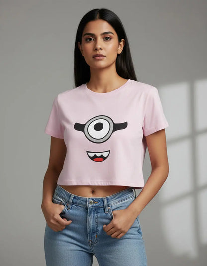 Minions - Women's Cropped T-Shirt Lazy Crow